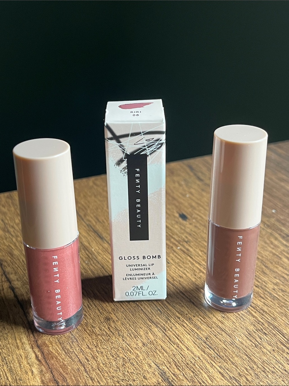 Fenty Beauty Gloss Bomb Lip Glosses Bundle - Riri & Hot Chocolit Heat